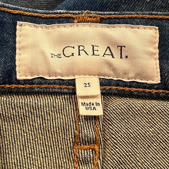 The Great NEW The Straight A High Rise Cropped Length Straight Leg Jeans Size 25 - Picture 12 of 15